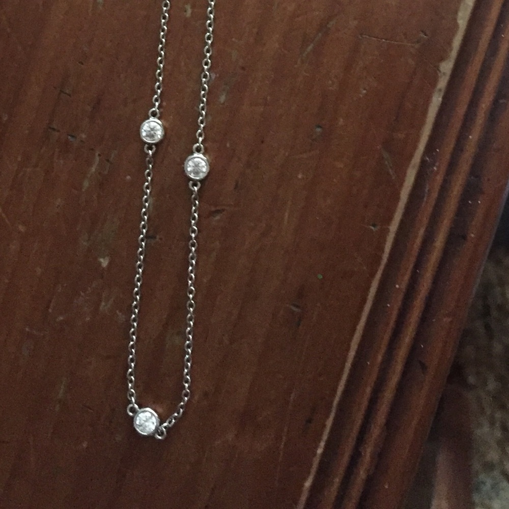 Necklace with cz bezels